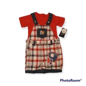 2 Piece Set Toddler Overalls